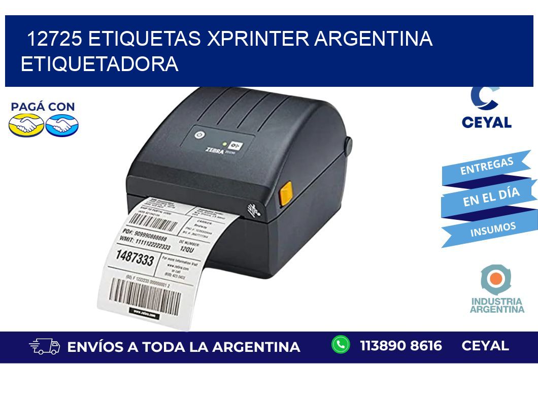 12725 etiquetas xprinter argentina ETIQUETADORA