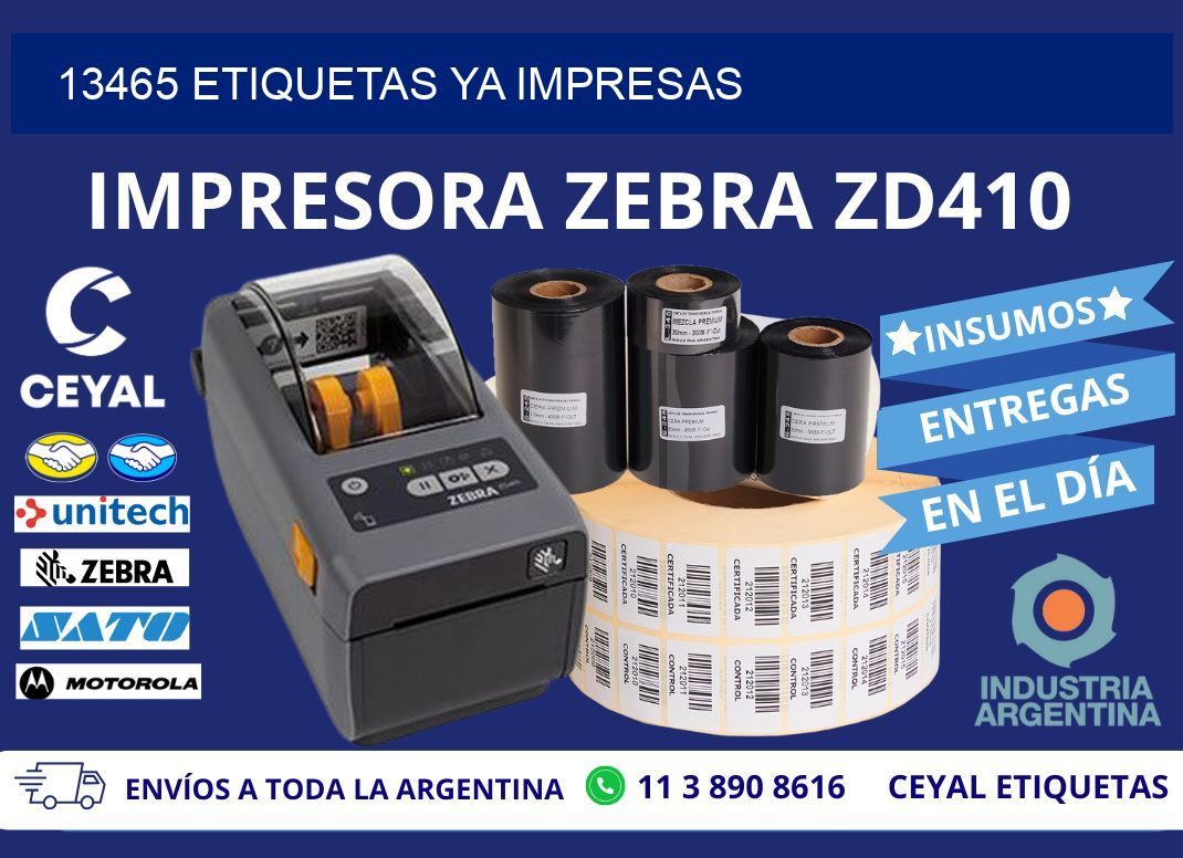 13465 ETIQUETAS YA IMPRESAS
