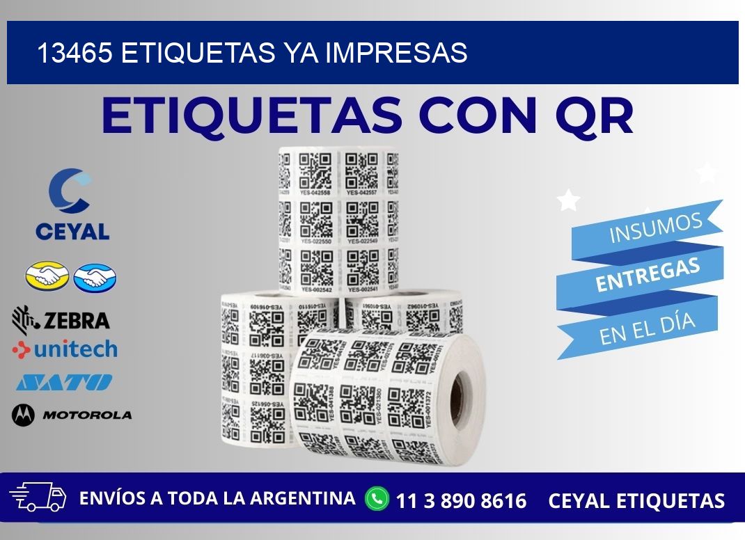 13465 ETIQUETAS YA IMPRESAS