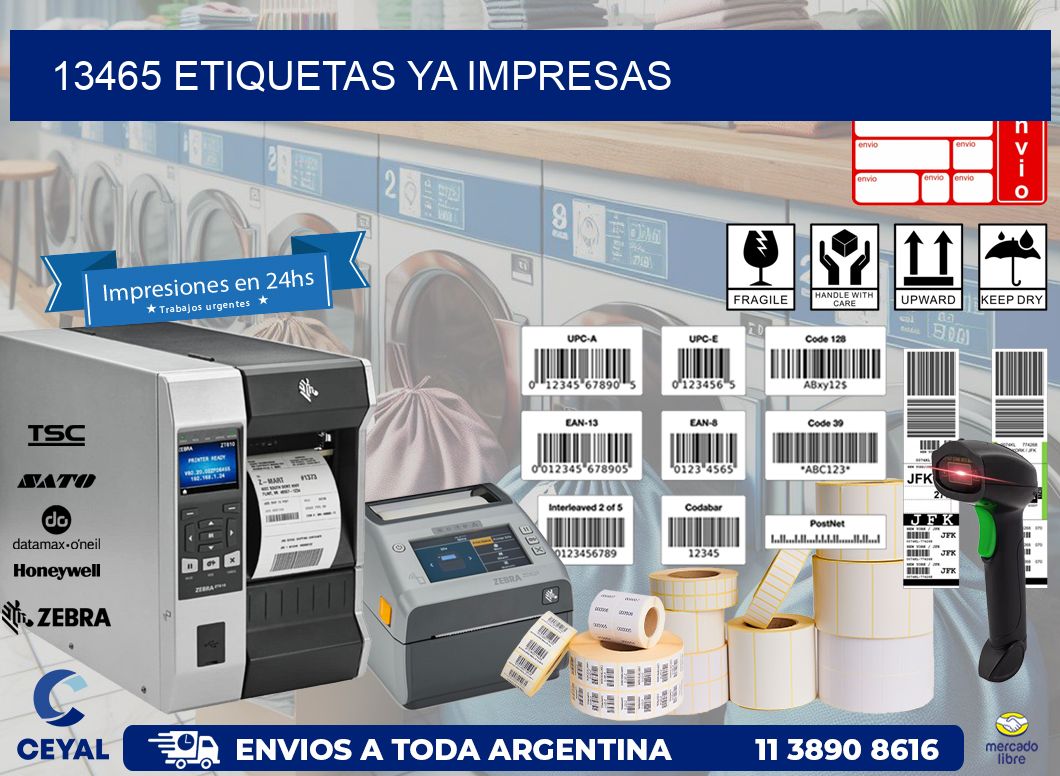 13465 ETIQUETAS YA IMPRESAS