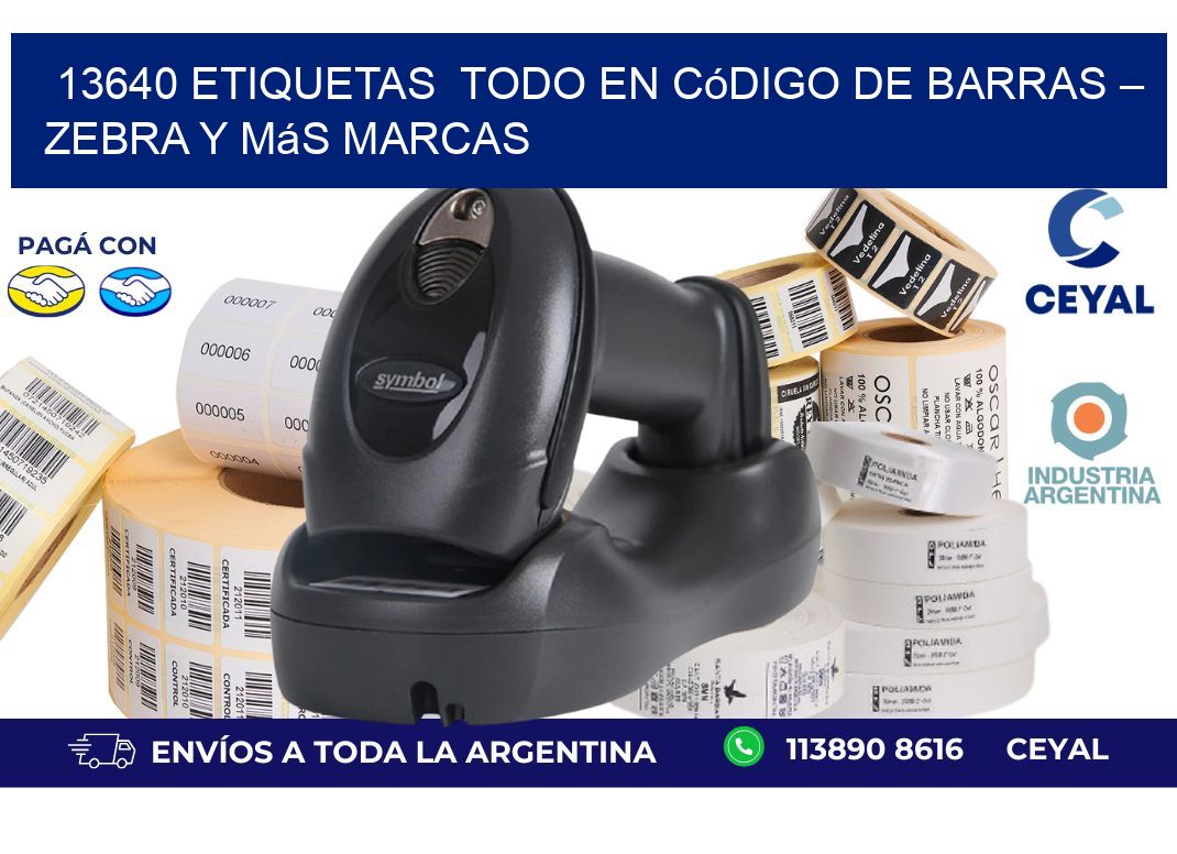 13640 etiquetas  Todo en Código de Barras – Zebra y Más Marcas