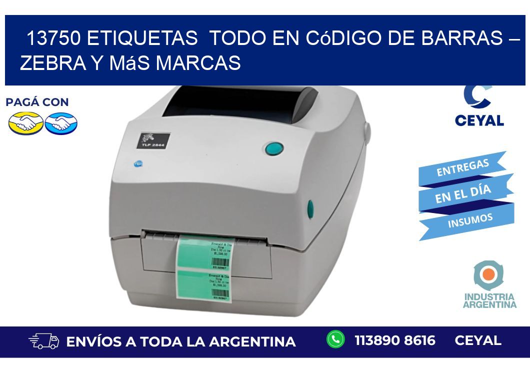 13750 etiquetas  Todo en Código de Barras – Zebra y Más Marcas