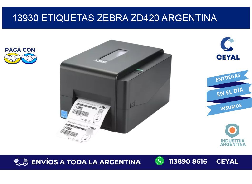 13930 etiquetas zebra zd420 argentina