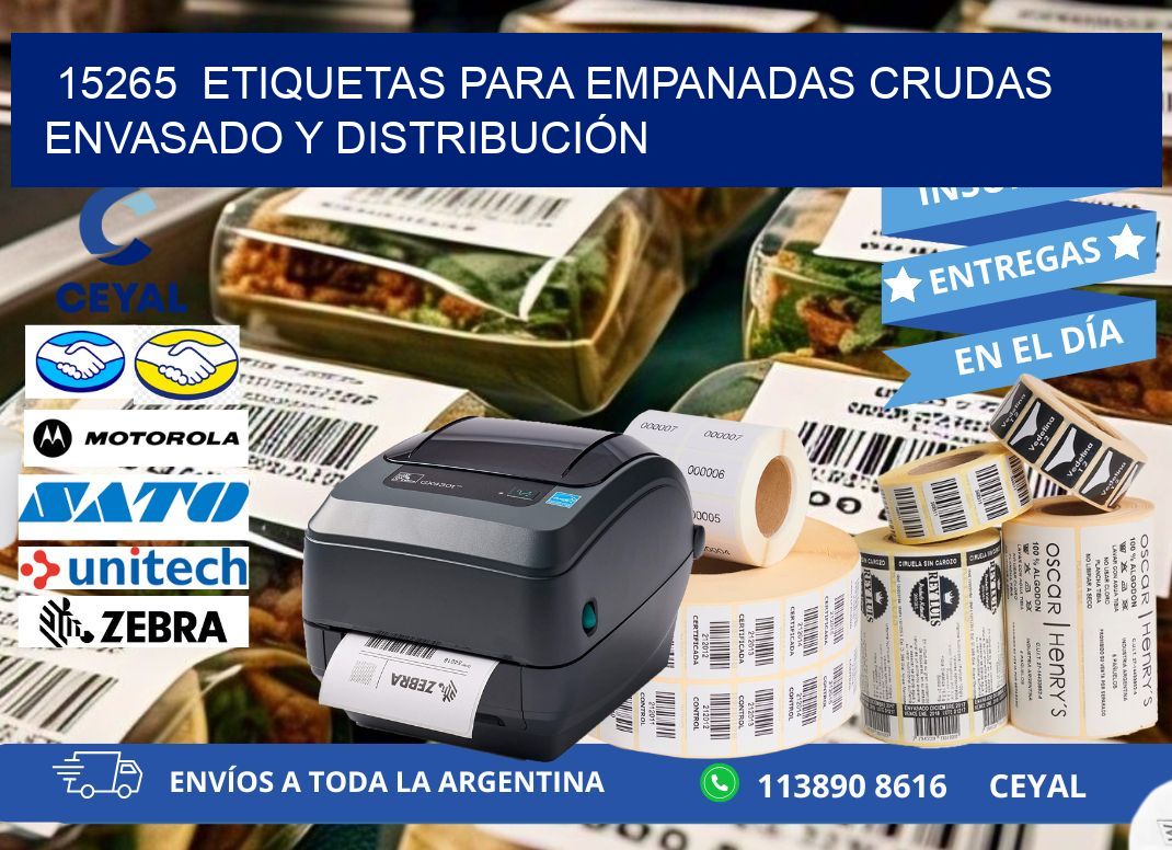 15265  ETIQUETAS PARA EMPANADAS CRUDAS ENVASADO Y DISTRIBUCIÓN