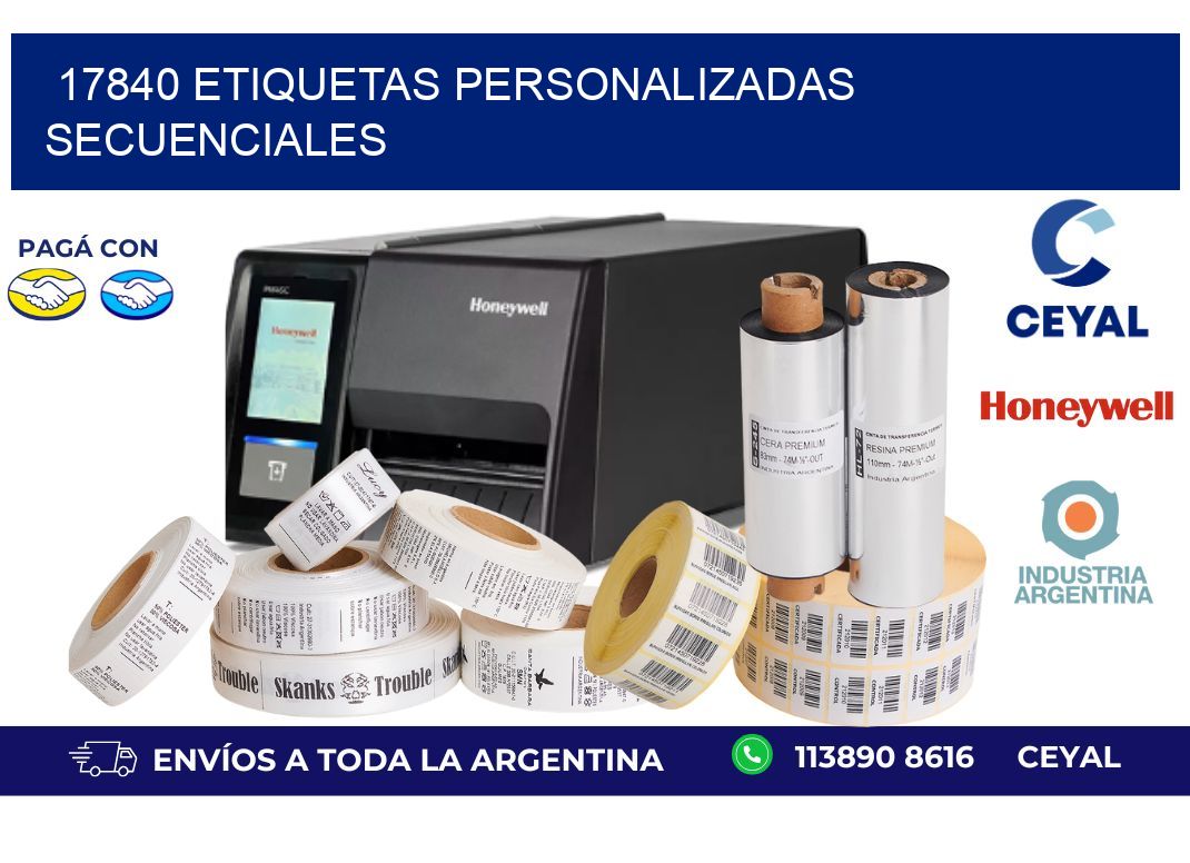 17840 ETIQUETAS PERSONALIZADAS SECUENCIALES