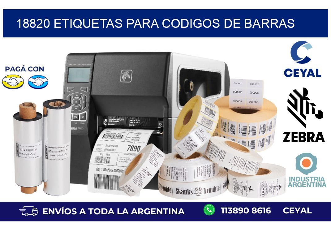 18820 ETIQUETAS PARA CODIGOS DE BARRAS