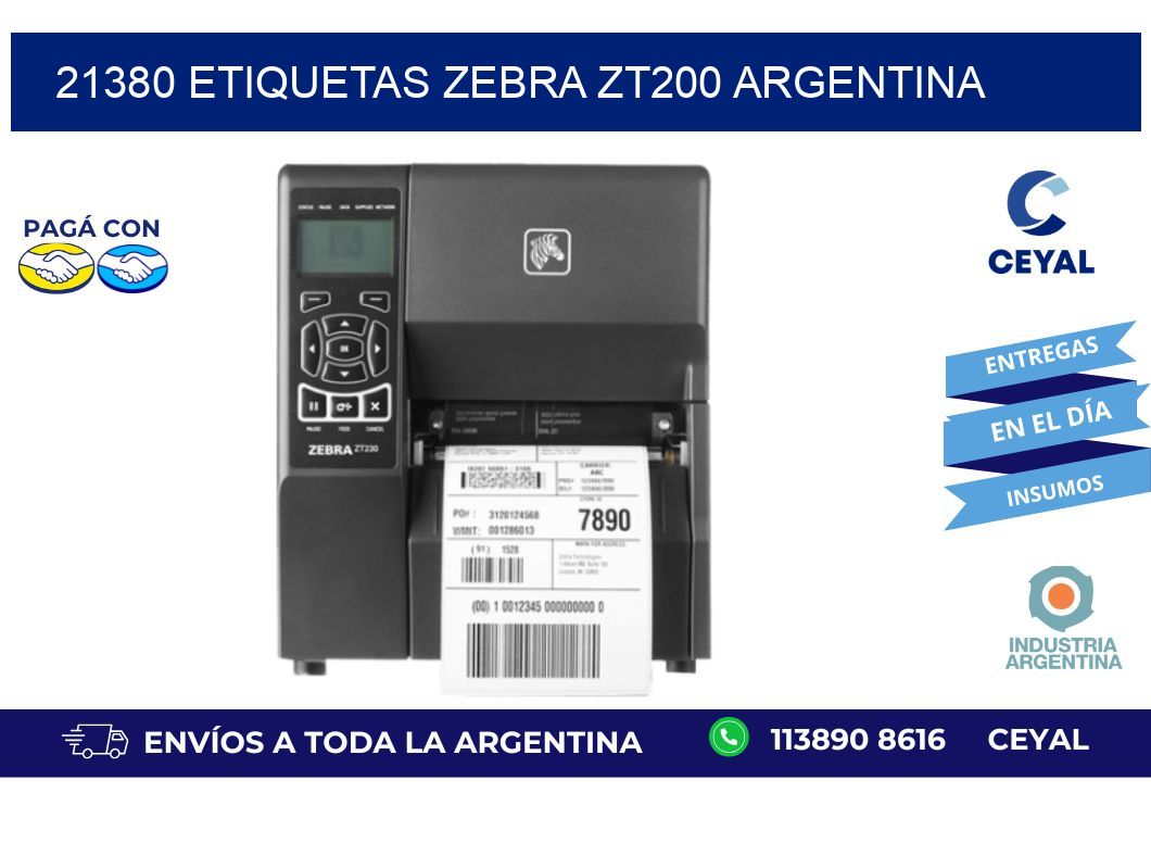 21380 etiquetas zebra zt200 argentina
