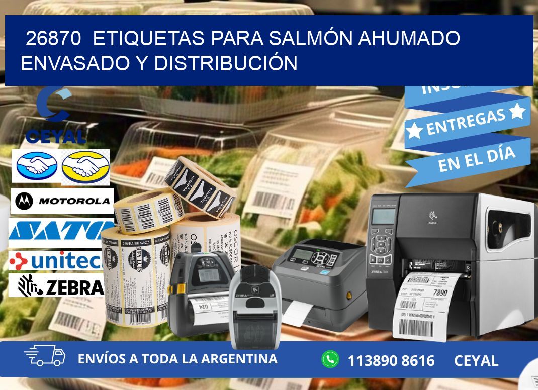 26870  ETIQUETAS PARA SALMÓN AHUMADO ENVASADO Y DISTRIBUCIÓN