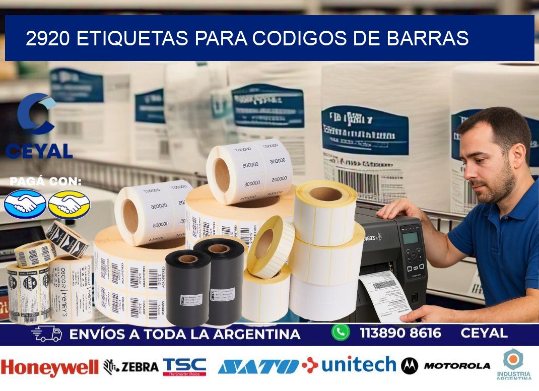2920 ETIQUETAS PARA CODIGOS DE BARRAS