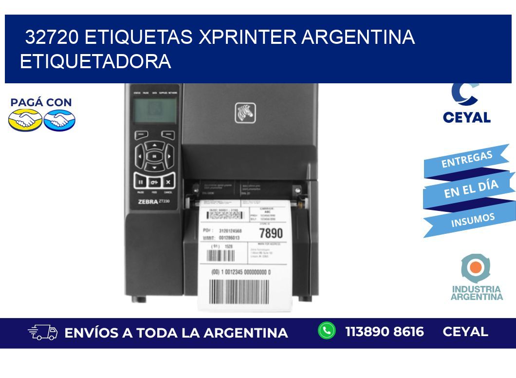 32720 etiquetas xprinter argentina ETIQUETADORA