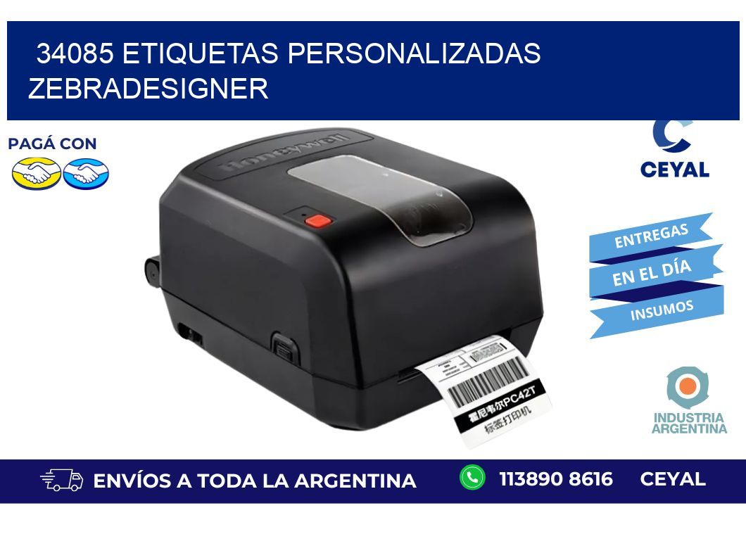 34085 ETIQUETAS PERSONALIZADAS ZEBRADESIGNER