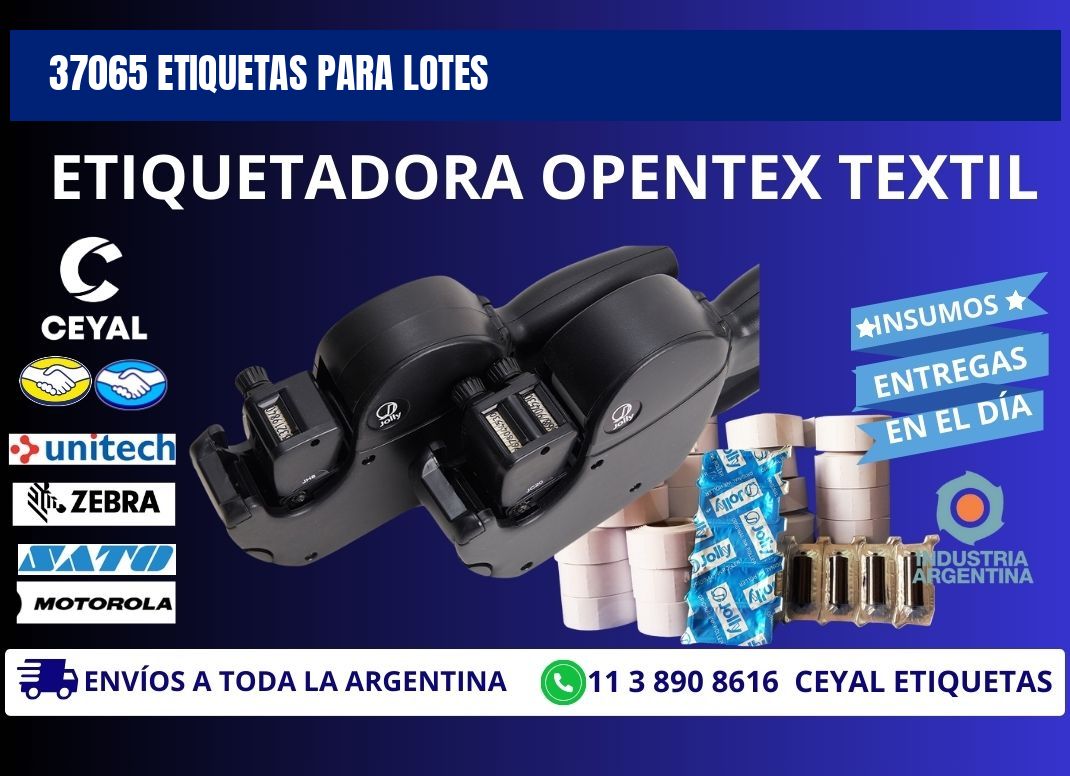 37065 ETIQUETAS PARA LOTES