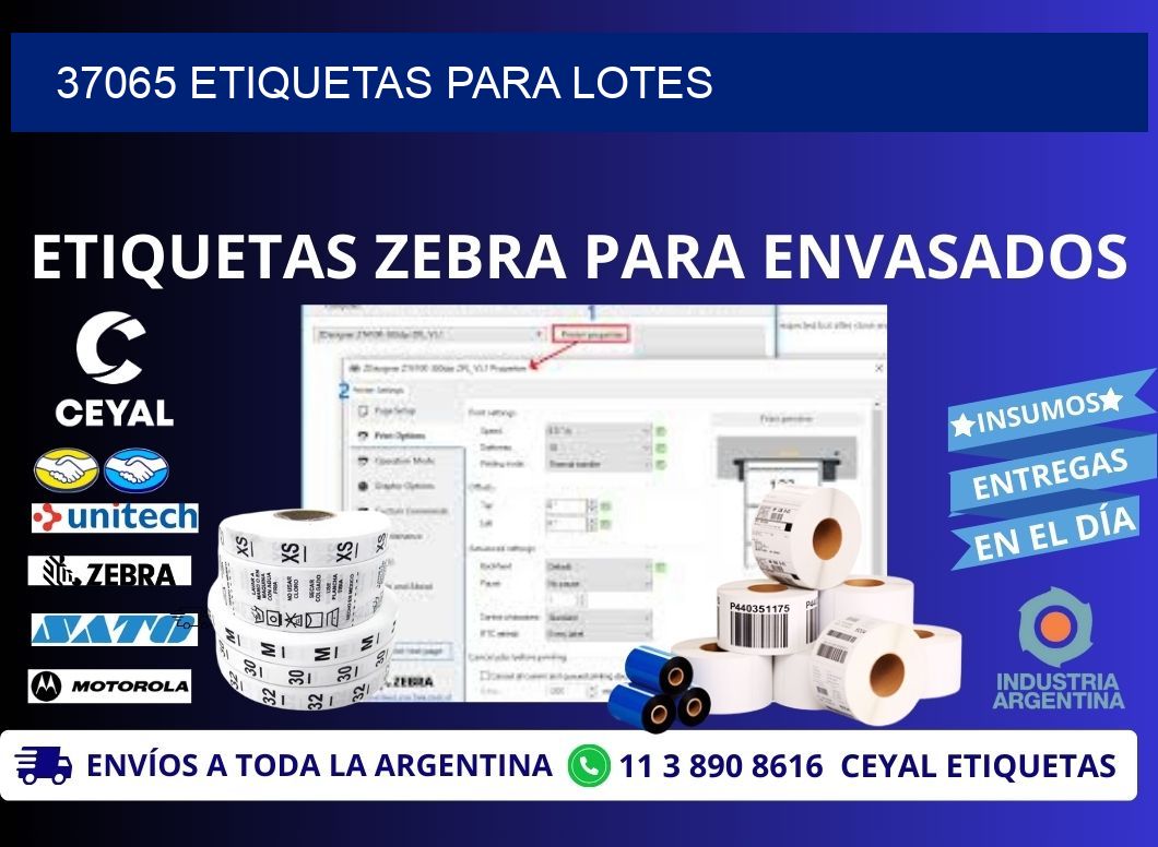 37065 ETIQUETAS PARA LOTES