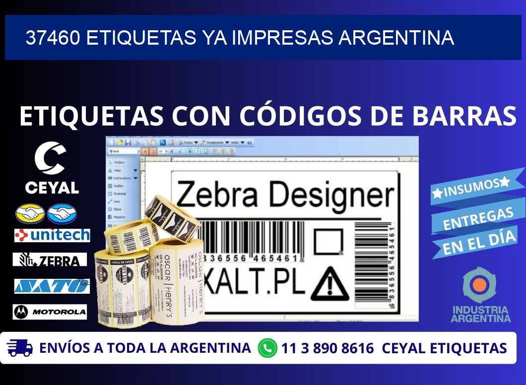 37460 ETIQUETAS YA IMPRESAS ARGENTINA