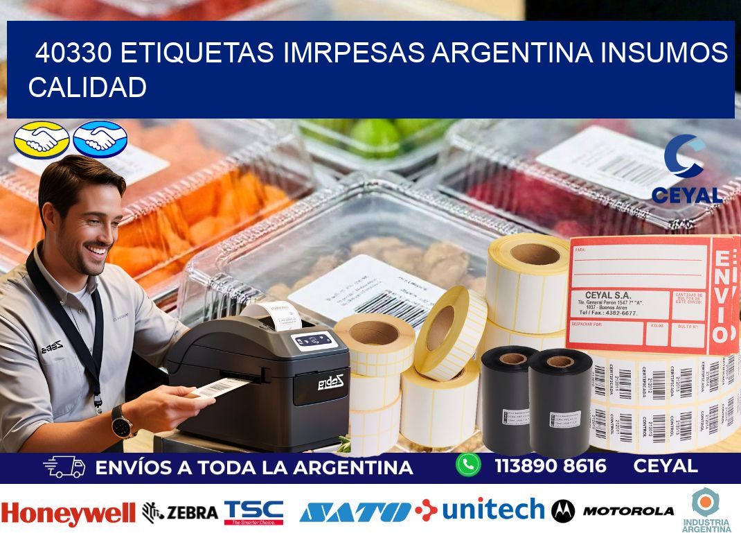 40330 etiquetas imrpesas argentina INSUMOS CALIDAD