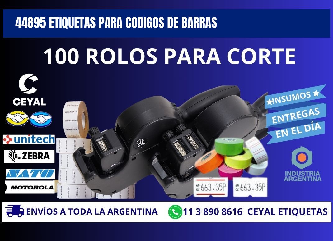 44895 ETIQUETAS PARA CODIGOS DE BARRAS