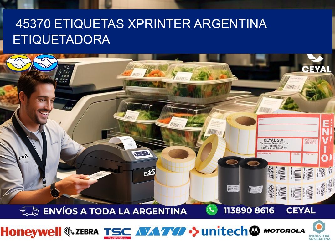 45370 etiquetas xprinter argentina ETIQUETADORA