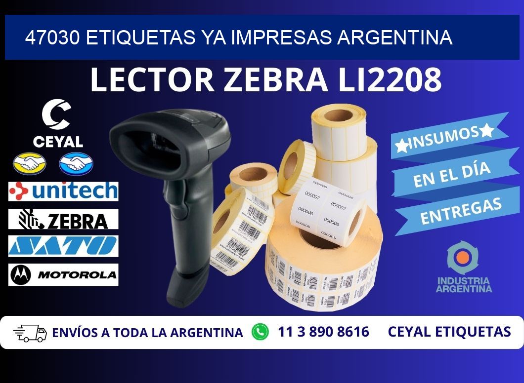 47030 ETIQUETAS YA IMPRESAS ARGENTINA