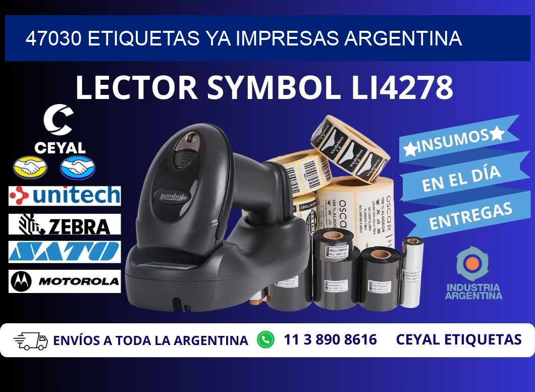 47030 ETIQUETAS YA IMPRESAS ARGENTINA