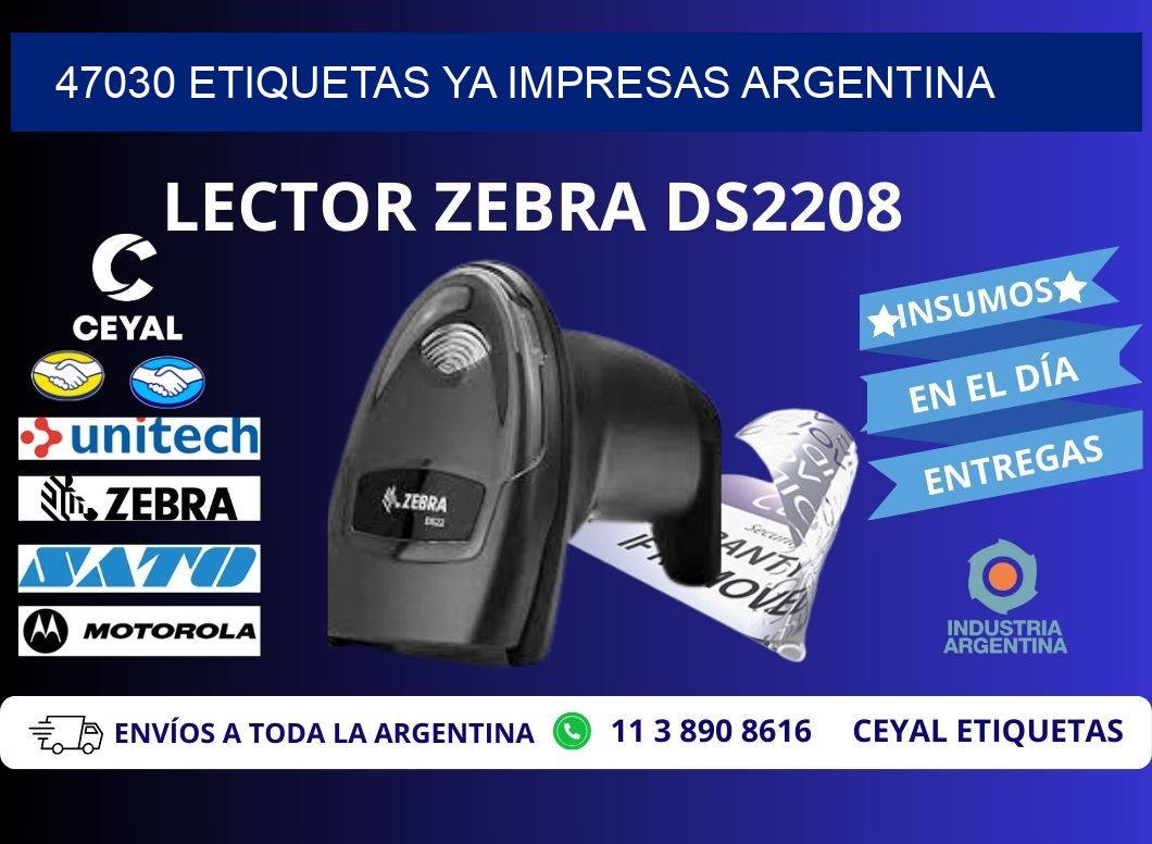 47030 ETIQUETAS YA IMPRESAS ARGENTINA