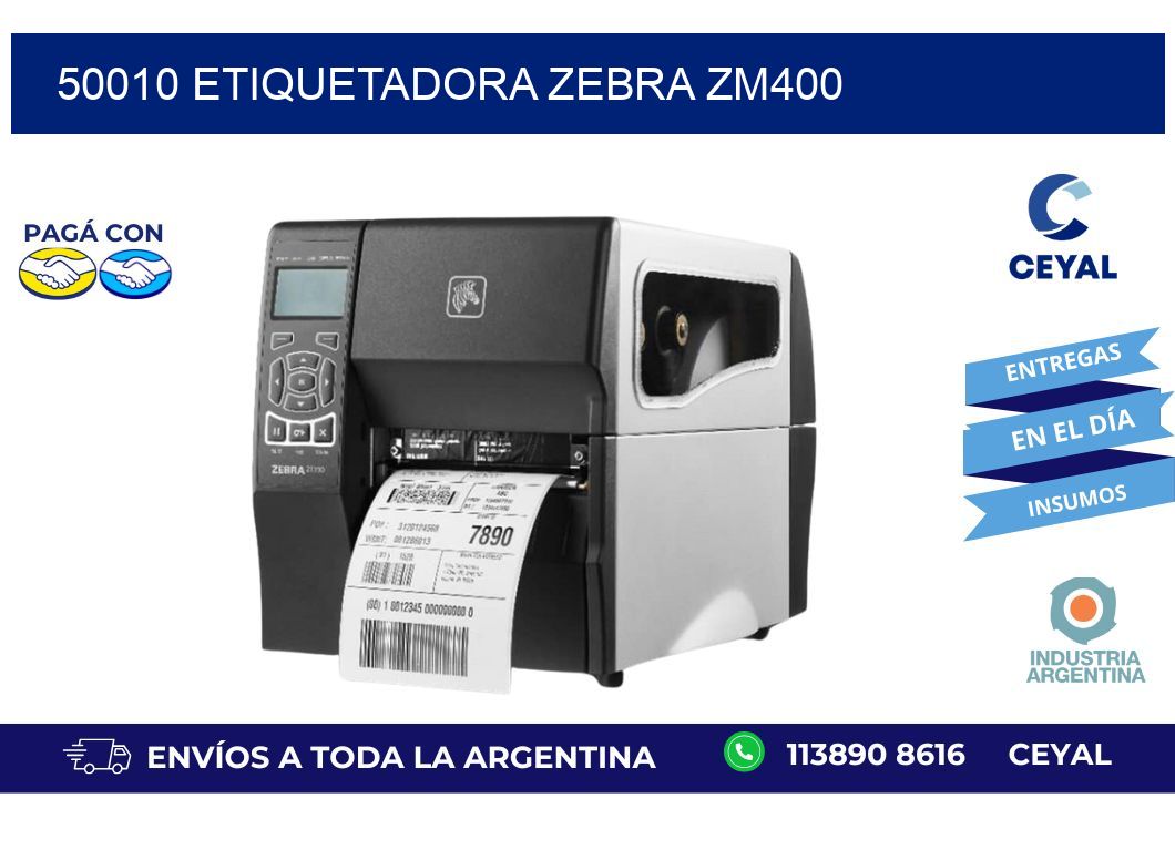 50010 ETIQUETADORA ZEBRA ZM400