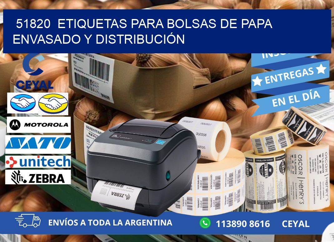 51820  ETIQUETAS PARA BOLSAS DE PAPA ENVASADO Y DISTRIBUCIÓN