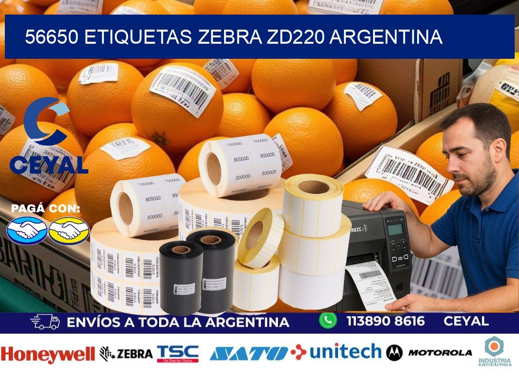 56650 etiquetas zebra zd220 argentina