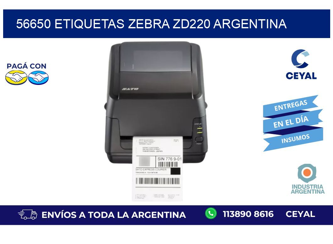 56650 etiquetas zebra zd220 argentina