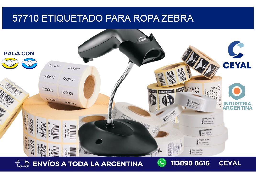 57710 ETIQUETADO PARA ROPA ZEBRA