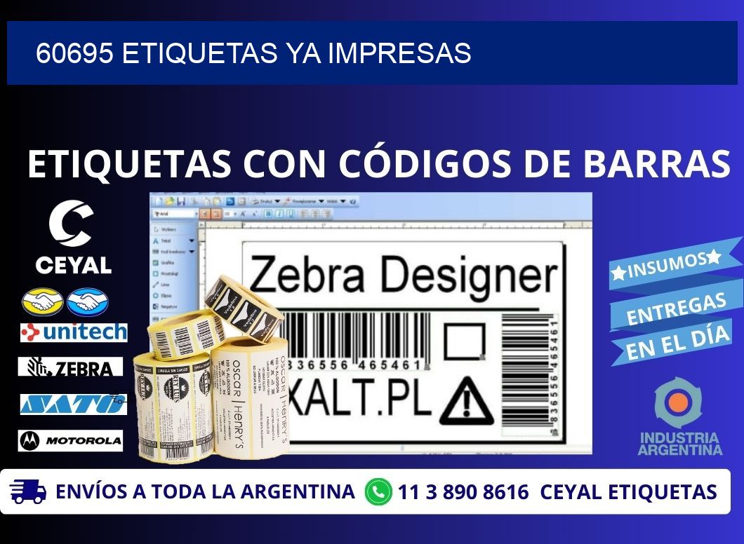 60695 ETIQUETAS YA IMPRESAS