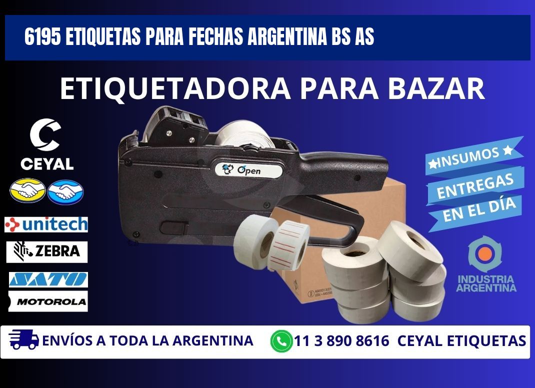 6195 ETIQUETAS PARA FECHAS ARGENTINA BS AS
