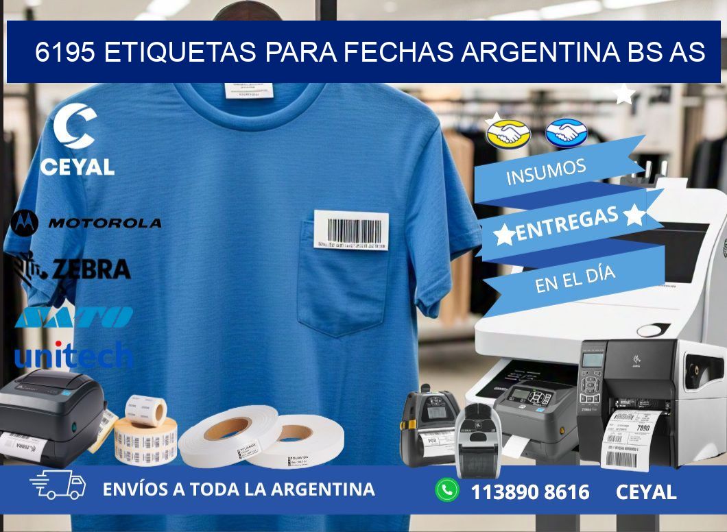 6195 ETIQUETAS PARA FECHAS ARGENTINA BS AS
