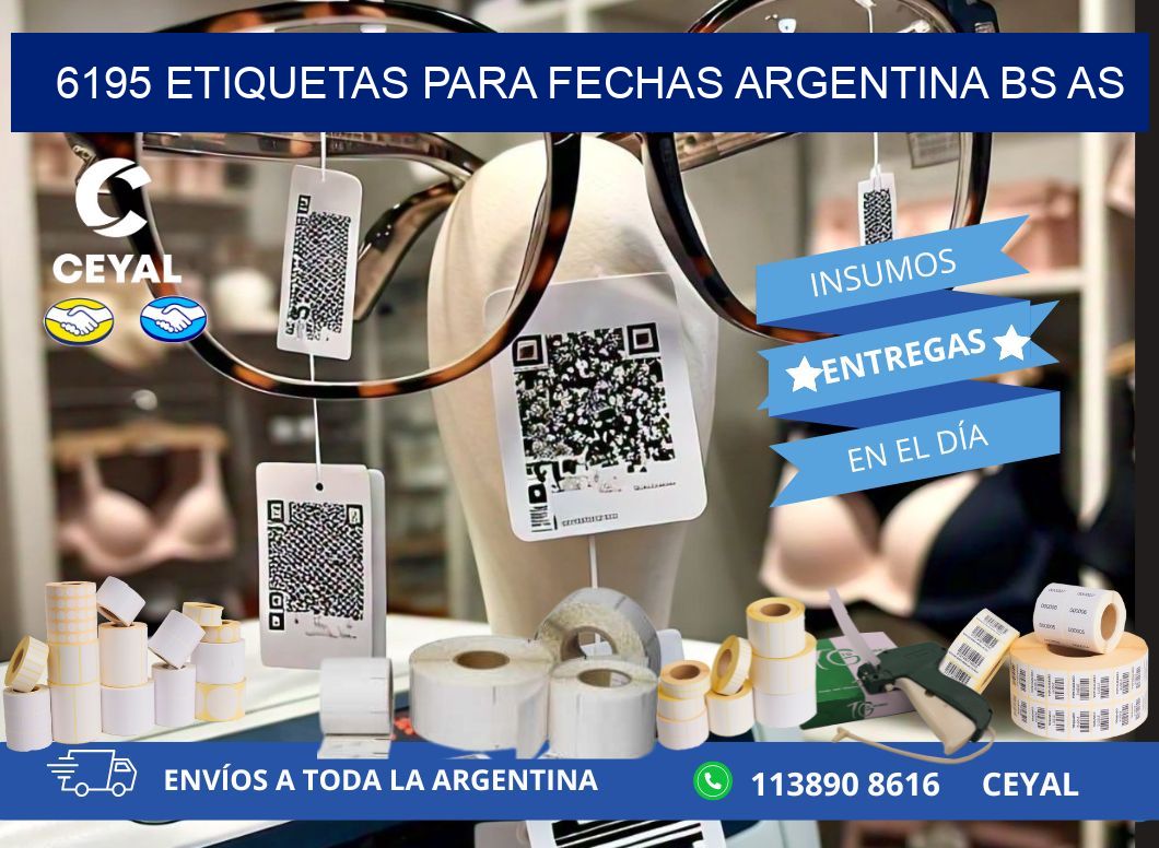 6195 ETIQUETAS PARA FECHAS ARGENTINA BS AS