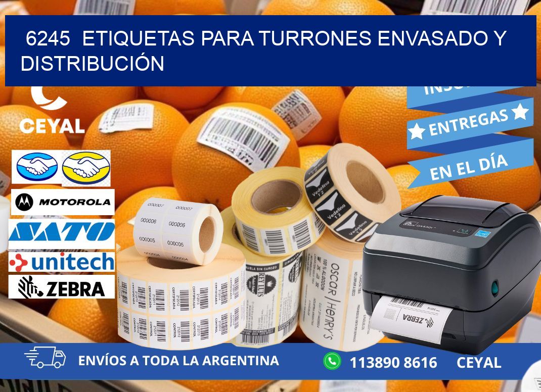 6245  ETIQUETAS PARA TURRONES ENVASADO Y DISTRIBUCIÓN