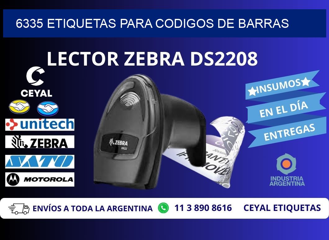 6335 ETIQUETAS PARA CODIGOS DE BARRAS
