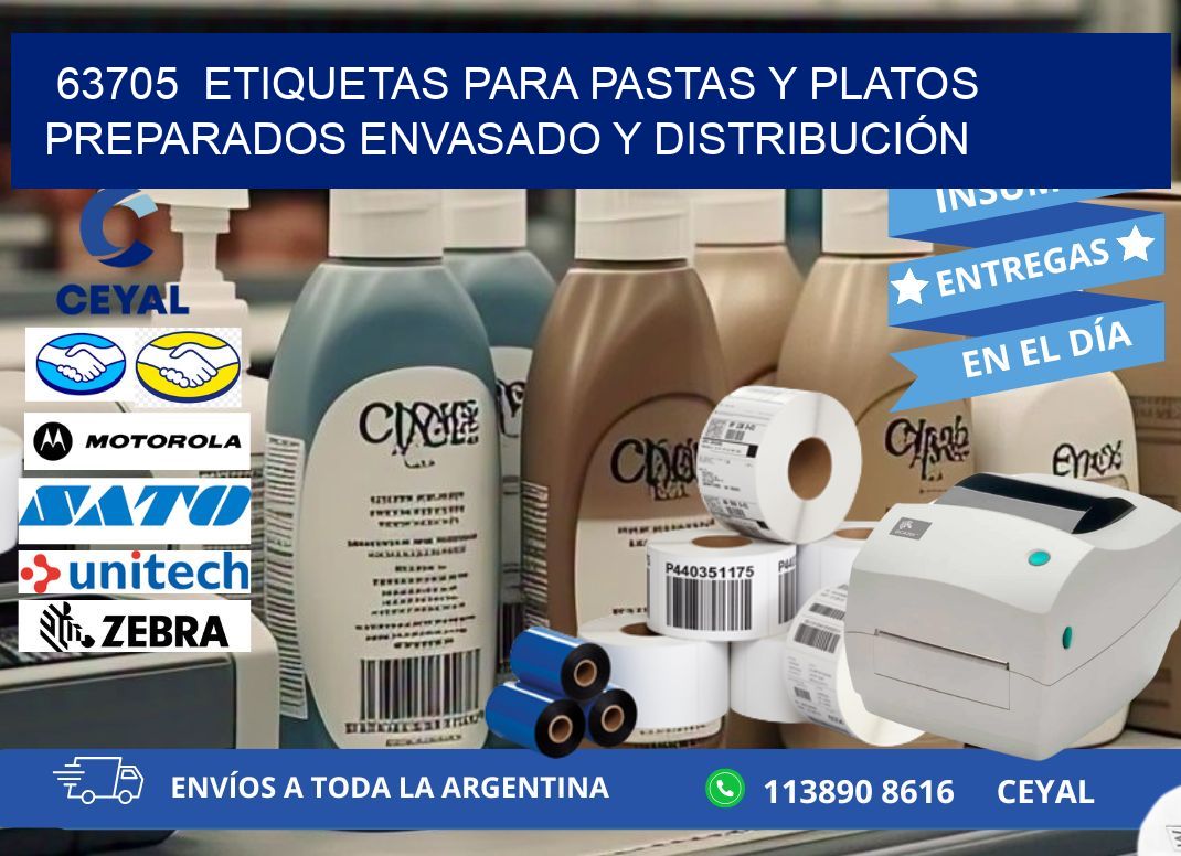 63705  ETIQUETAS PARA PASTAS Y PLATOS PREPARADOS ENVASADO Y DISTRIBUCIÓN