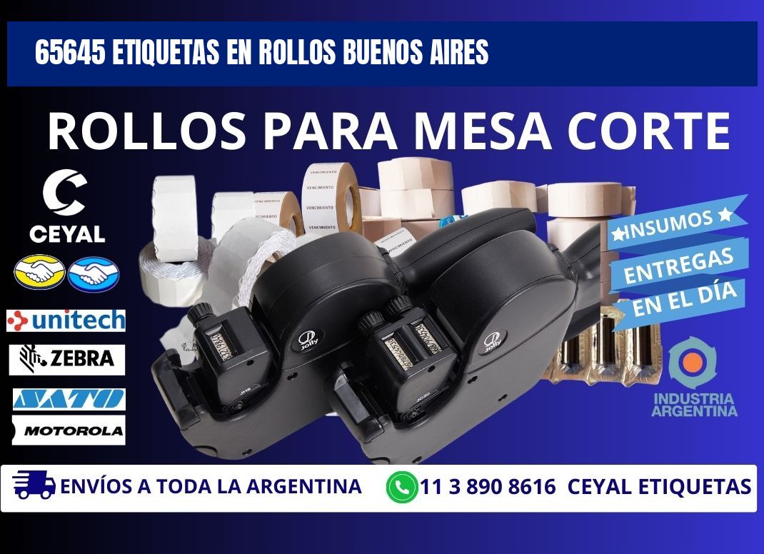 65645 ETIQUETAS EN ROLLOS BUENOS AIRES