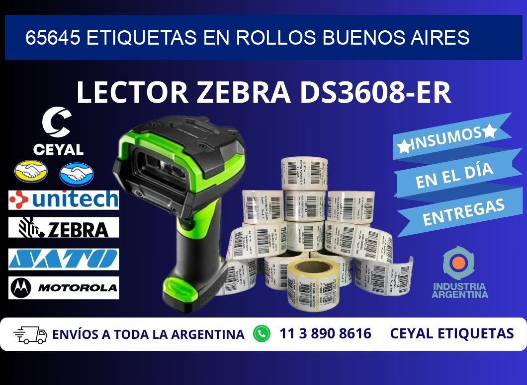 65645 ETIQUETAS EN ROLLOS BUENOS AIRES