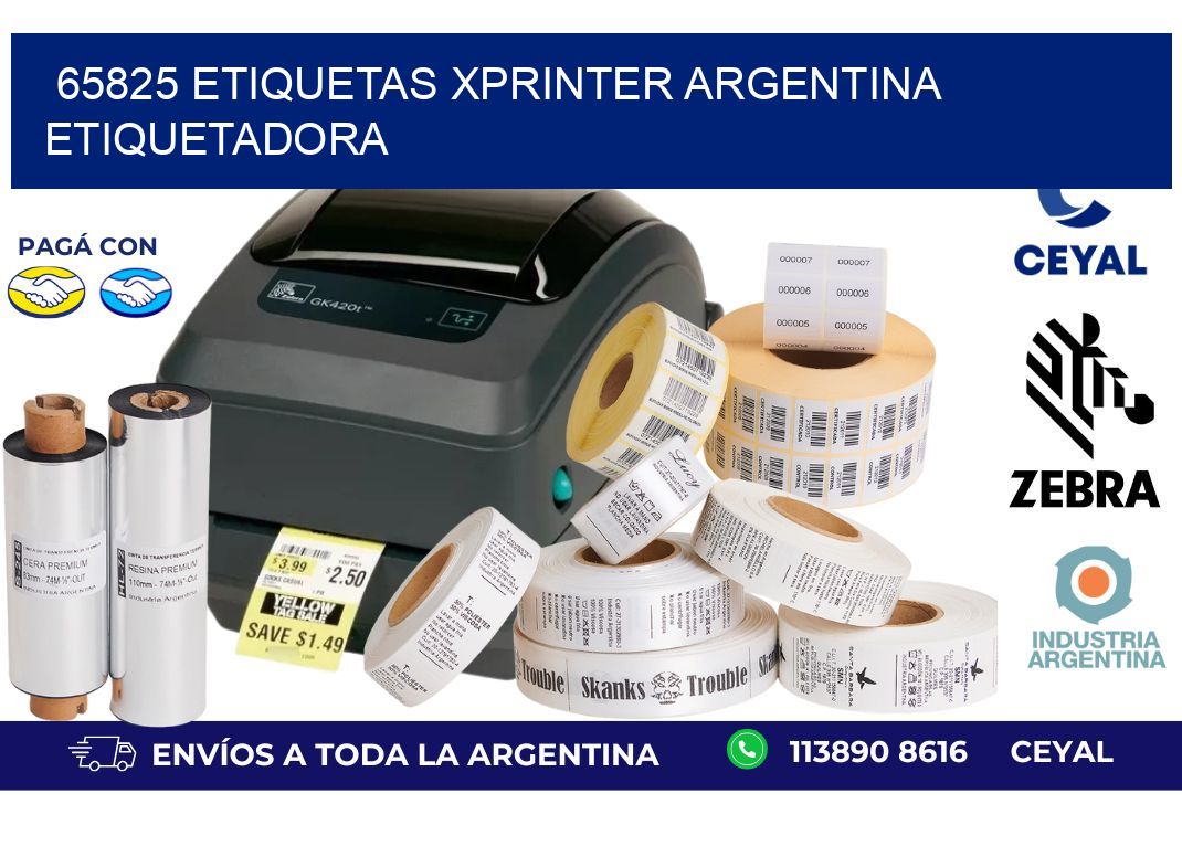 65825 etiquetas xprinter argentina ETIQUETADORA
