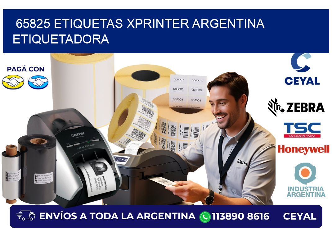 65825 etiquetas xprinter argentina ETIQUETADORA