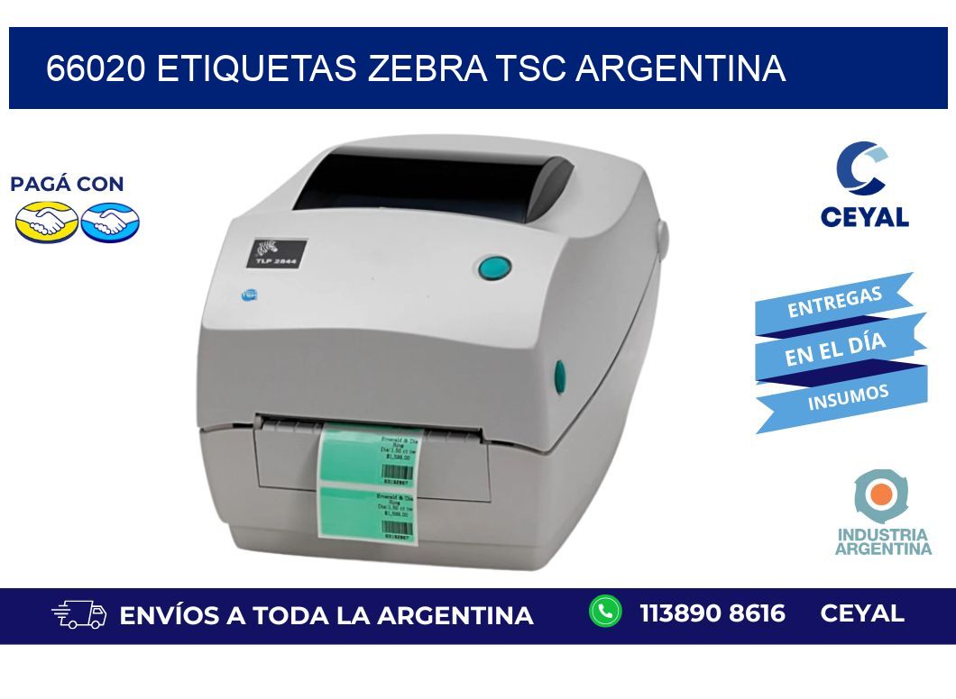 66020 etiquetas zebra tsc argentina