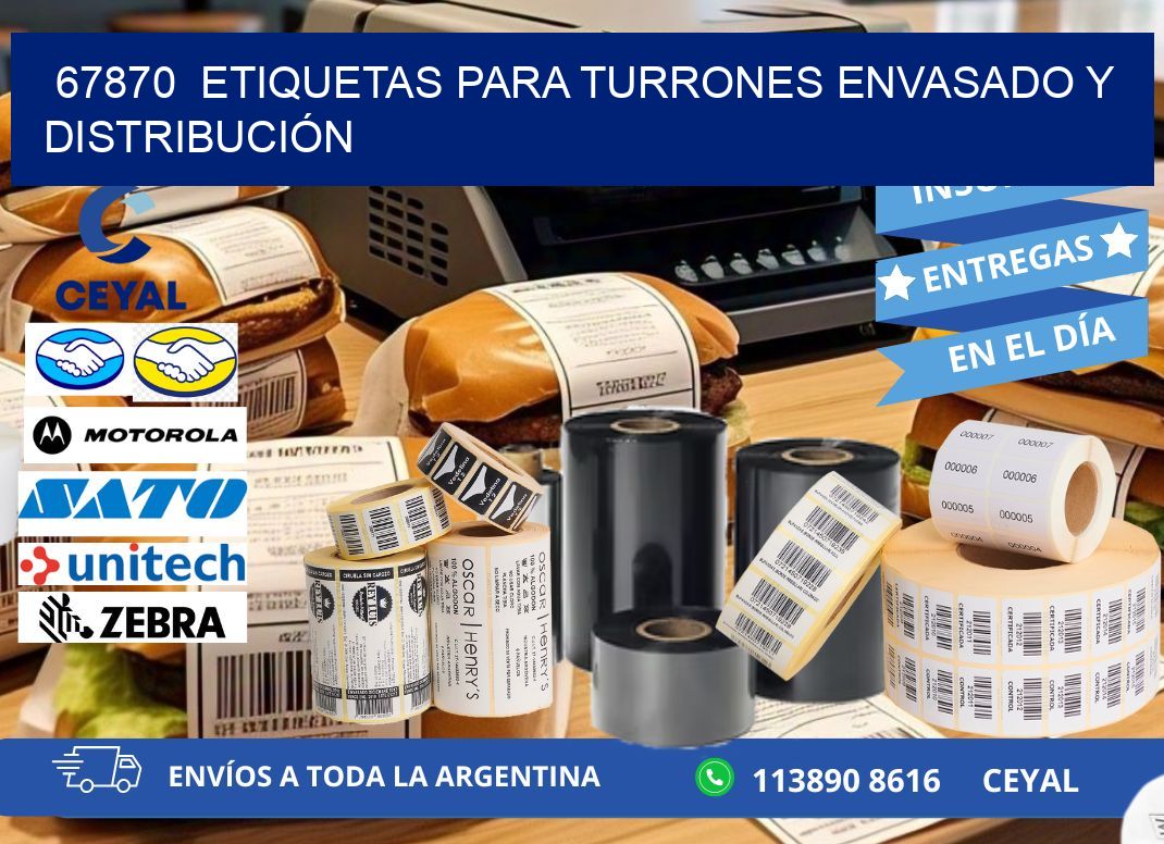 67870  ETIQUETAS PARA TURRONES ENVASADO Y DISTRIBUCIÓN