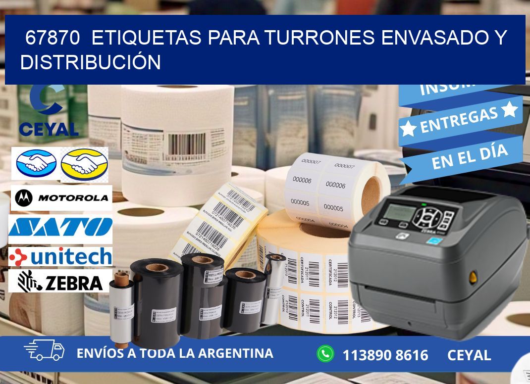 67870  ETIQUETAS PARA TURRONES ENVASADO Y DISTRIBUCIÓN