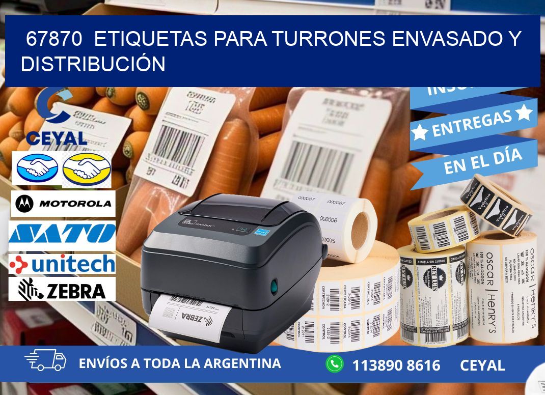 67870  ETIQUETAS PARA TURRONES ENVASADO Y DISTRIBUCIÓN