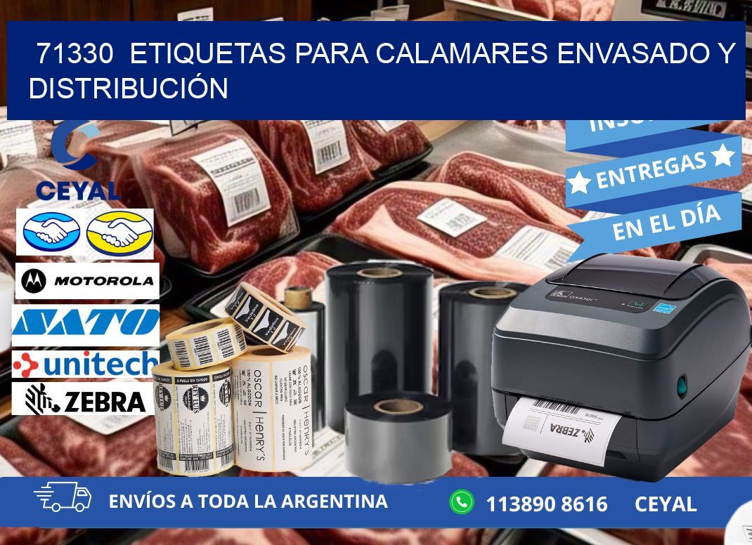 71330  ETIQUETAS PARA CALAMARES ENVASADO Y DISTRIBUCIÓN