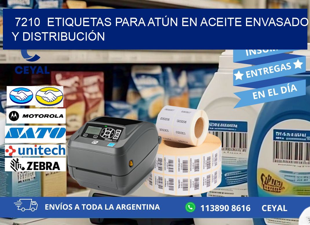 7210  ETIQUETAS PARA ATÚN EN ACEITE ENVASADO Y DISTRIBUCIÓN