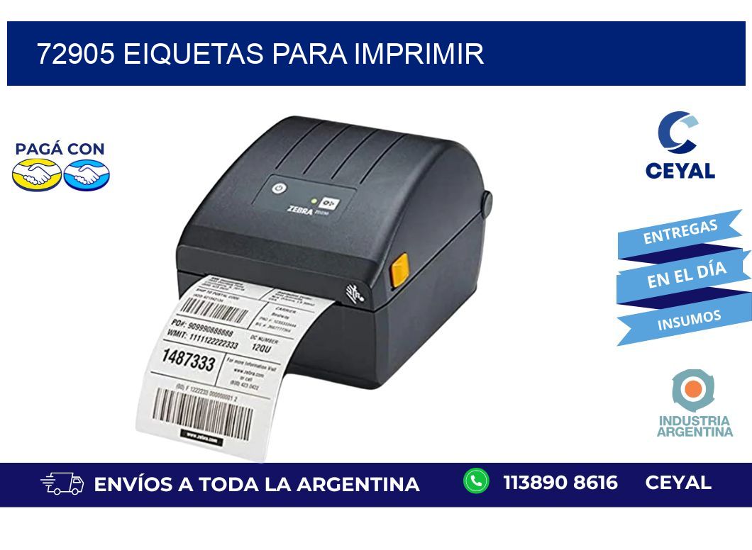 72905 EIQUETAS PARA IMPRIMIR
