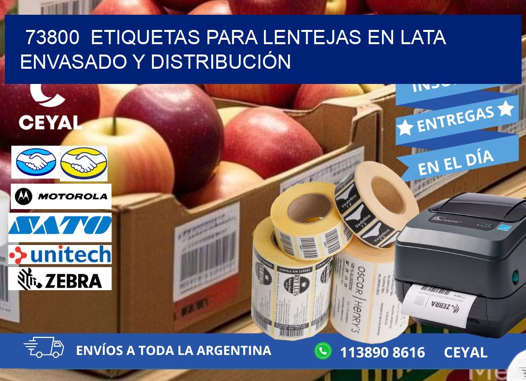 73800  ETIQUETAS PARA LENTEJAS EN LATA ENVASADO Y DISTRIBUCIÓN