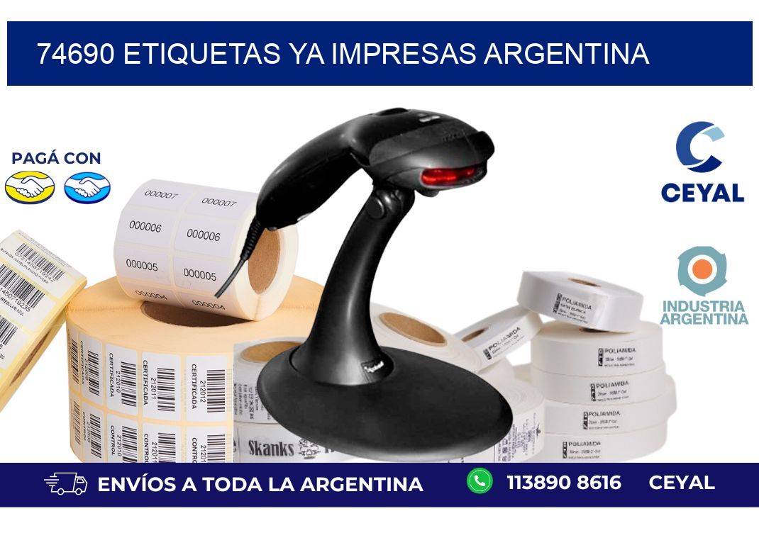 74690 ETIQUETAS YA IMPRESAS ARGENTINA