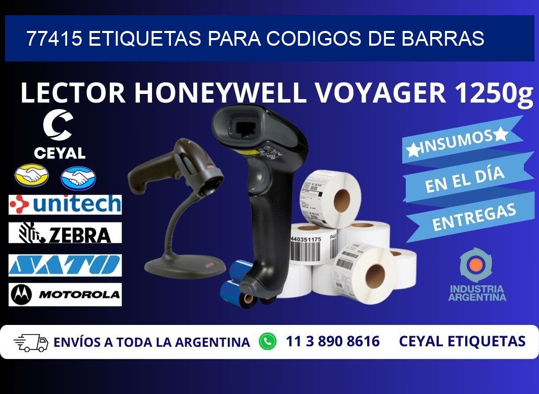 77415 ETIQUETAS PARA CODIGOS DE BARRAS